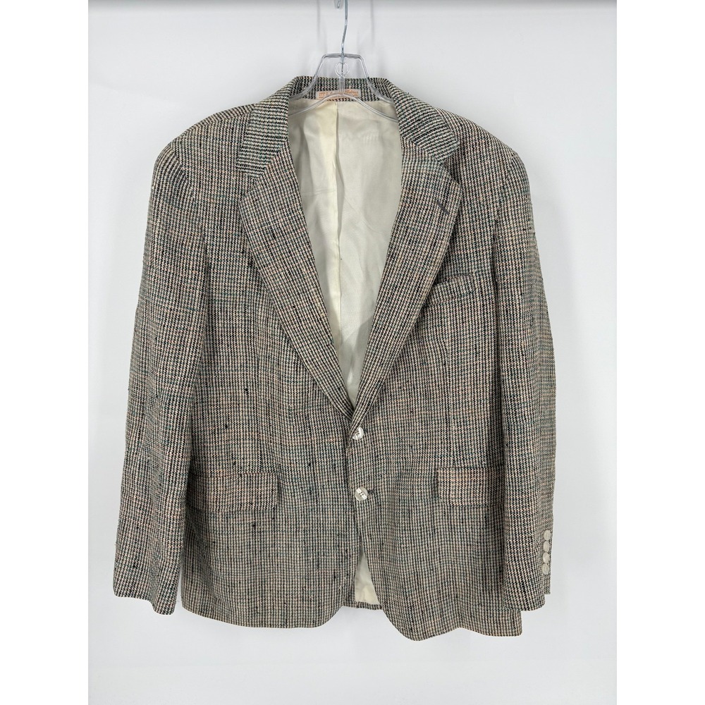Vintage LaCrosse Tweed‎ Blazer Men's 40R Wool Blend USA Made Sport Coat
